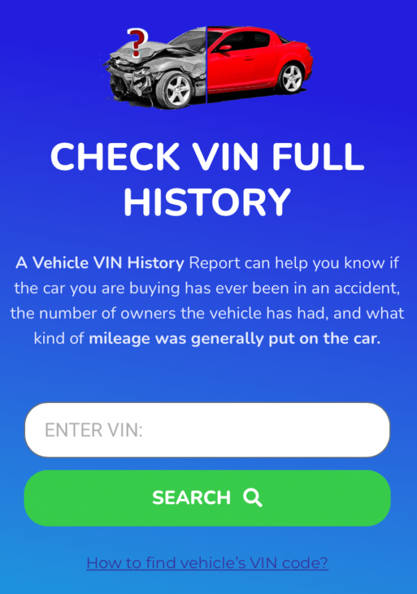VIN Check Tool for Mileage Rollback, Accidents... VINSPY